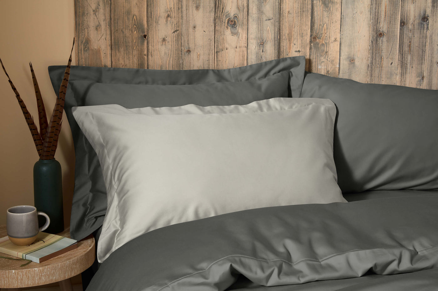 100% Organic Cotton Grey Bedding