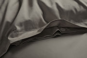 Stone Grey Duvet Cover Set: 1 Duvet Cover & 2 Pillow Cases, 100% Organic Cotton