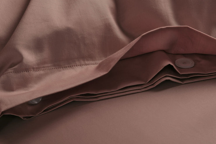 Earthy Pink Duvet Cover Set: 1 Duvet Cover & 2 Pillow Cases, 100% Organic Cotton