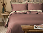Earthy Pink Duvet Cover Set: 1 Duvet Cover & 2 Pillow Cases, 100% Organic Cotton