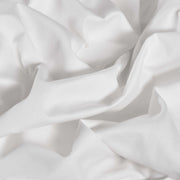 European Size White Fitted Sheet: 100% Organic Cotton