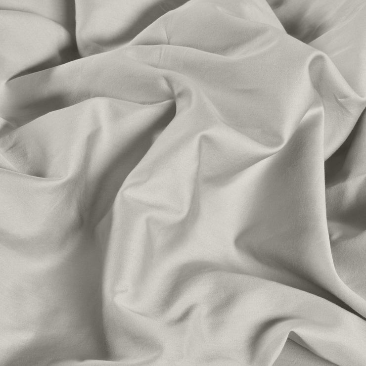 Light Grey European Size Fitted Sheet: 100% Organic Cotton