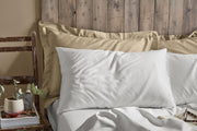 White Duvet Cover Set: 1 Duvet Cover & 2 Pillow Cases, 100% Organic Cotton