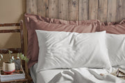 Earthy Pink Oxford Pillowcases (Set of 2): 100% Organic Cotton