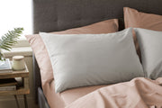 Rose Pink Duvet Cover Set: 1 Duvet Cover & 2 Pillow Cases, 100% Organic Cotton