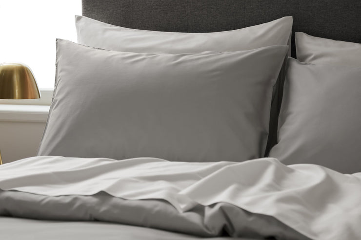 Light Grey Pillowcase (Set of 2): 100% Organic Cotton
