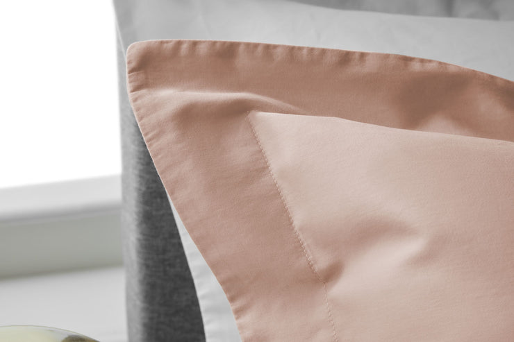 Rose Pink Oxford Pillowcases (Set of 2): 100% Organic Cotton