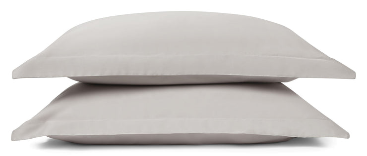 Light Grey Oxford Pillowcases (Set of 2): 100% Organic Cotton