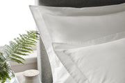 White Duvet Cover Set: Duvet Cover Set: 1 Duvet Cover & 2 Oxford Pillow Cases: 100% Organic Cotton