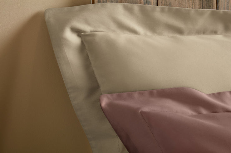 Sandy Beige Oxford Pillowcases (Set of 2): 100% Organic Cotton