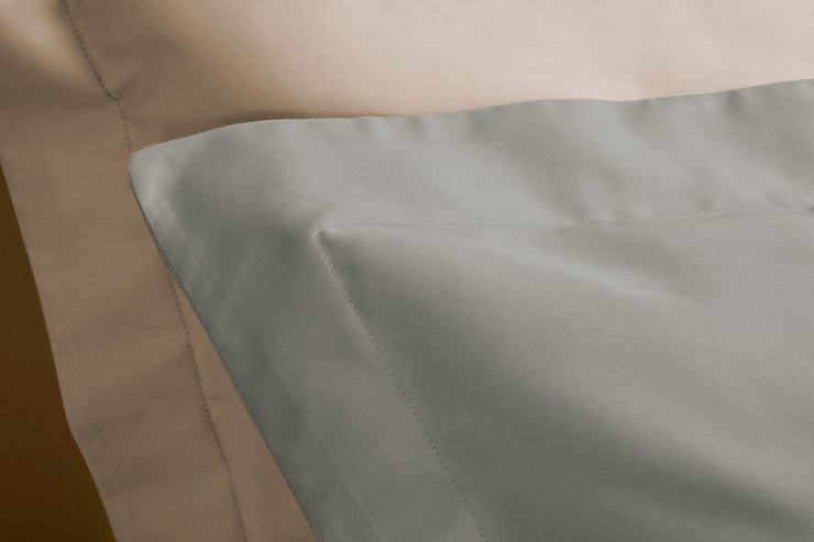 Light Grey Fitted Sheet Set: 1 Fitted Sheet & 2 Oxford Pillow Cases: 100% Organic Cotton