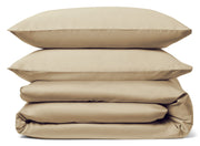 Sandy Beige Duvet Cover Set: 1 Duvet Cover & 2 Pillow Cases, 100% Organic Cotton