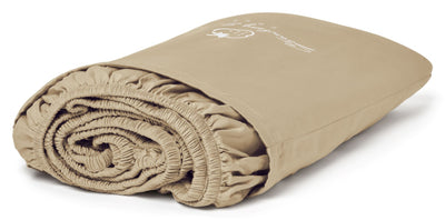 Sandy Beige Fitted Sheet: 100% Organic Cotton
