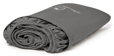 Stone Grey Fitted Sheet: 100% Organic Cotton