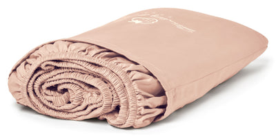 Rose Pink Fitted Sheet: 100% Organic Cotton
