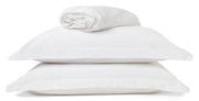 White Fitted Sheet Set: 1 Fitted Sheet & 2 Oxford Pillow Cases: 100% Organic Cotton